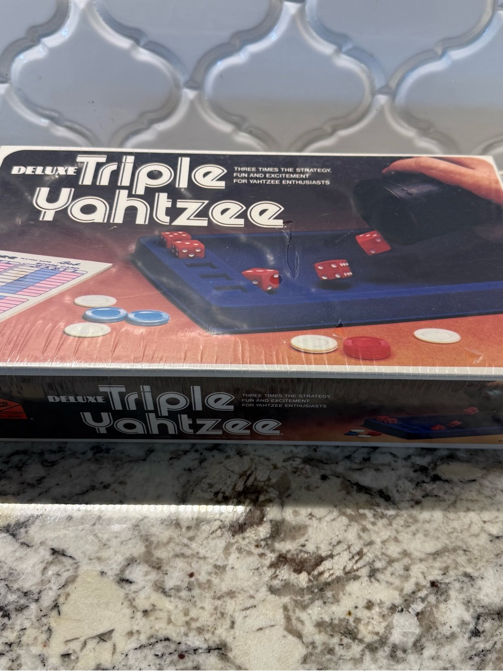 Vintage 1978 Deluxe Triple Yahtzee Game Milton Bradley NEW Sealed